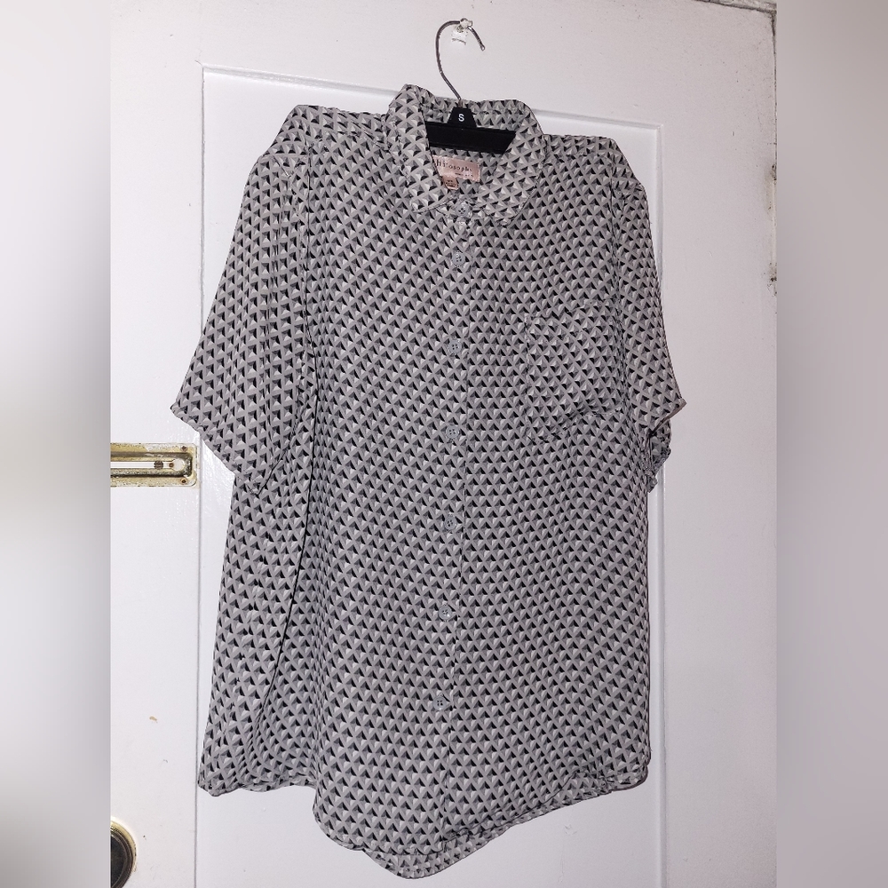 PHILOSOPHY Republic Clothing womens Size XS Blouse geometric pattern